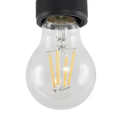 Lindby Skinnesystem > pendellampe Linaro, Ø 4,6 cm, sort, 1-faset, E27