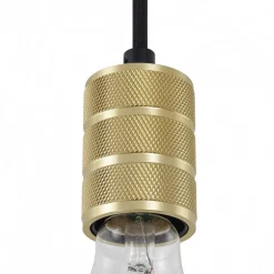 Lindby Skinnesystem > pendellampe Linaro, Ø 4,6 cm, guld, 1-faset, E27