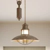 Lindby Gang|Pendellamper > pendellampe Louisanne, justerbar, brun, Ø 35 cm