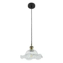 Lindby Pendellamper|Pendellamper > pendellampe Ludowika, transparent, glas, Ø25cm, E27