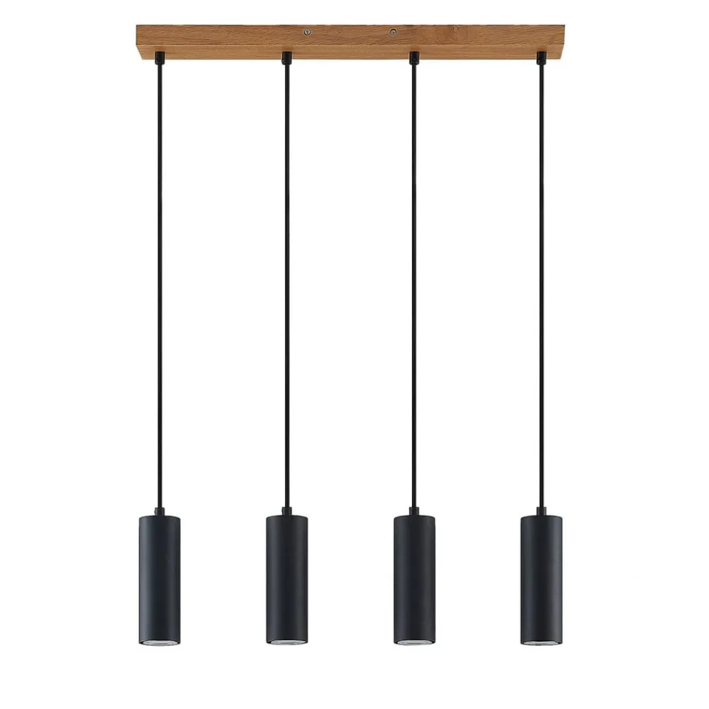 Lindby Pendellamper > pendellampe Maniva. 60 cm, 4 lyskilder, sort, GU10