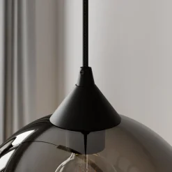 Lindby Pendellamper|Pendellamper > pendellampe Marla, 3 lyskilder, glas, røgfarvet grå, 102 cm