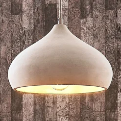 Lindby Pendellamper|Pendellamper > pendellampe Morton, Ø 29 cm, grå, beton, E27