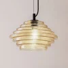 Lindby Pendellamper|Pendellamper > pendellampe Orliana, Ø 35 cm, ravfarvet, glas