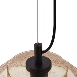 Lindby Pendellamper|Pendellamper > pendellampe Orliana, Ø 35 cm, ravfarvet, glas