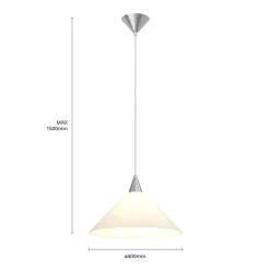 Lindby Gang|Pendellamper > pendellampe Petra, hvid, glas, Ø 40 cm, kegle, E27