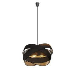 Lindby Gang|Pendellamper > pendellampe Simaria, sort, tekstil, Ø 60 cm, E27