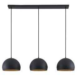 Lindby Pendellamper|Pendellamper > pendellampe Tarjei, længde 120 cm, sort/guld, metal