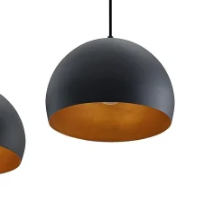 Lindby Pendellamper|Pendellamper > pendellampe Tarjei, længde 120 cm, sort/guld, metal
