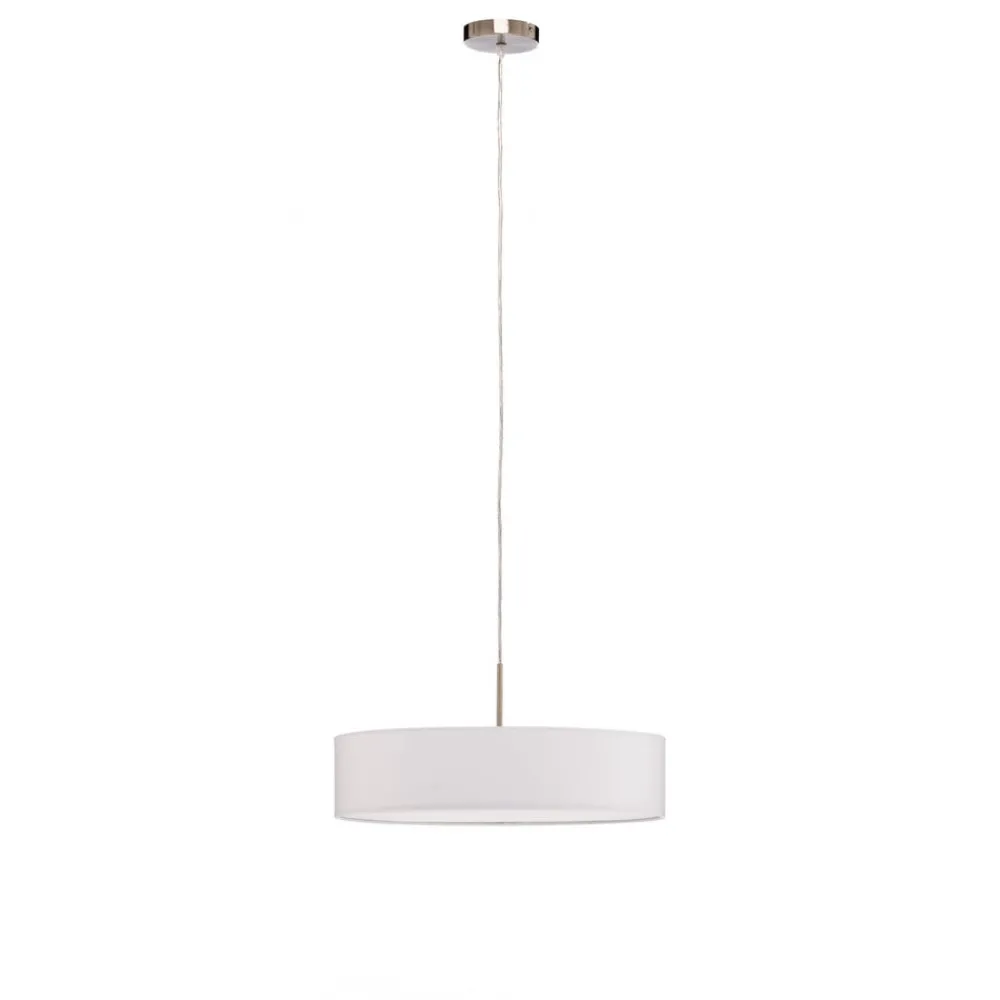 Lindby Pendellamper|Pendellamper > pendel Sebatin, Ø 50 cm, hvid, stof, E27