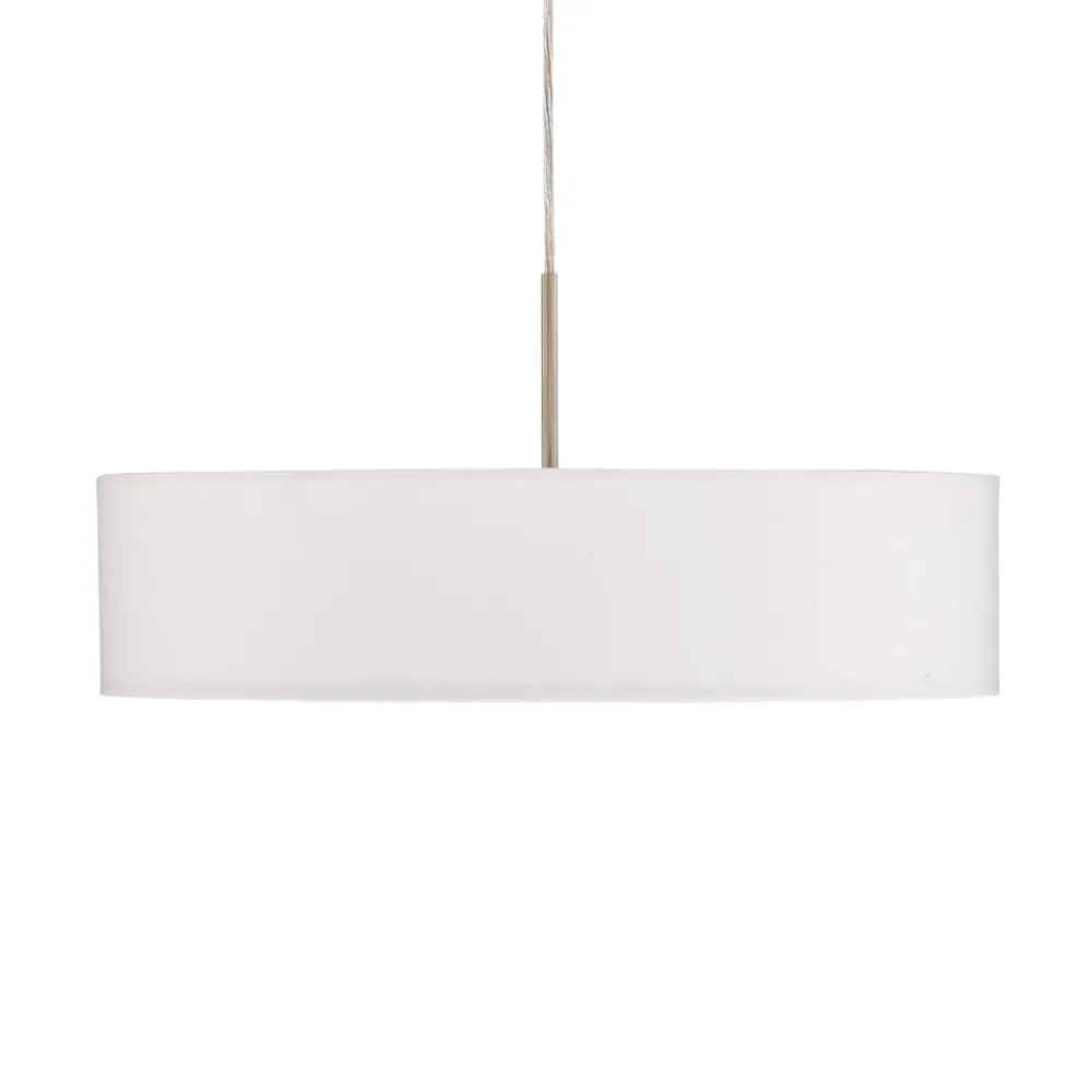 Lindby Pendellamper|Pendellamper > pendel Sebatin, Ø 50 cm, hvid, stof, E27