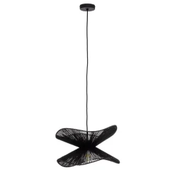Lindby Pendellamper > pendel Valdorin, sort, papir, Ø 40 cm, E27