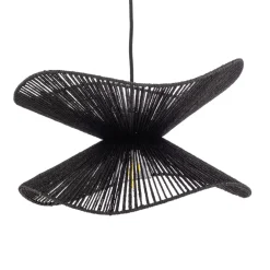 Lindby Pendellamper > pendel Valdorin, sort, papir, Ø 40 cm, E27