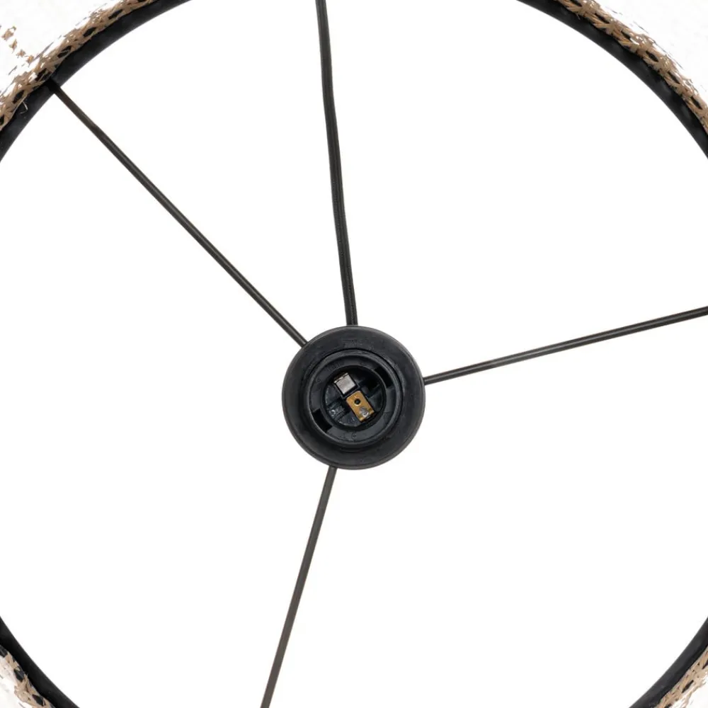Lindby Pendellamper > -pendel Yaelle, Ø 40 cm, rattan, sort, E27