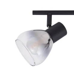 Gang|Loftlamper ^ Lindby Pendura loftlampe, 4 lyskilder, sort, glas