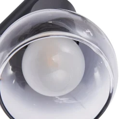 Gang|Loftlamper ^ Lindby Pendura loftlampe, 4 lyskilder, sort, glas