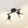 Lindby Spotlights > Pendura loftlampe, 2 lyskilder, sort, glas