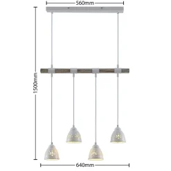 Lindby Pendellamper > Pimana pendellampe, 4 lyskilder