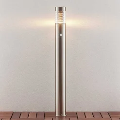 Gadebelysning Med Sensor|Gadebelysning ^ Lindby Piper Sensor-vejlampe i stål