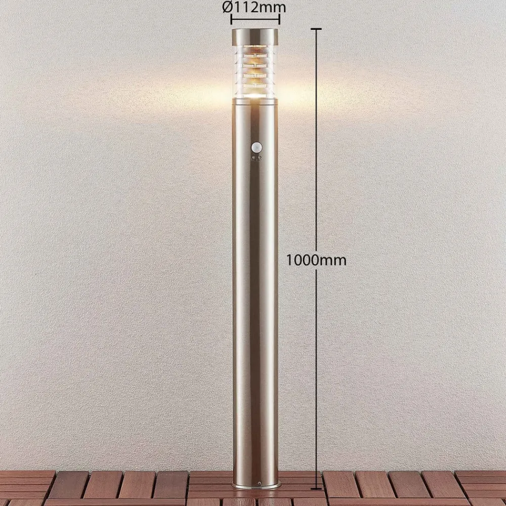 Gadebelysning Med Sensor|Gadebelysning ^ Lindby Piper Sensor-vejlampe i stål