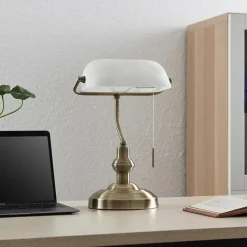 Lindby Arbejdsrum/Kontor|Bordlamper > Profina skrivebordslampe, bronze