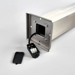 Lindby Gadebelysning > pullert Lorian, 100 cm, stål, IP44, E27
