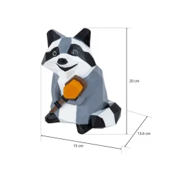 Lindby Dekorationsbelysning|Solcellelamper > Racoon LED-solcellelampe, figur, vaskebjørn