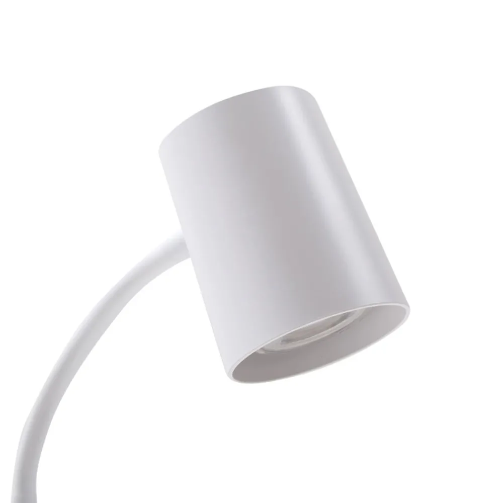 Lindby Bordlamper > Radka bordlampe, hvid, plast, GU10, fleksibel arm