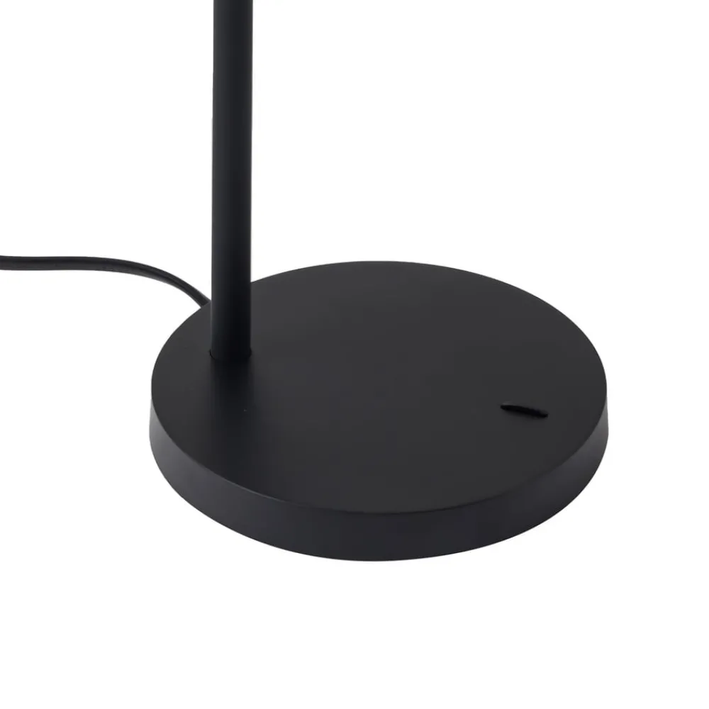 Lindby Arbejdsrum/Kontor|Bordlamper > Radka bordlampe, sort, plast, fleksibel arm