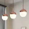 Lindby Pendellamper|Pendellamper > Rangina pendellampe, 100 cm, kobber, 3 lyskilder, glas