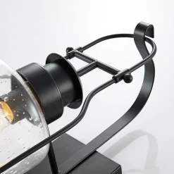 Væglamper|Væglamper ^ Lindby Rozalie væglampe, sort, metal, lygte, 44cm