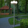 Lindby Lygtepæle > Samuel udendørslampe, 218 cm, 3 lyskilder, kugle, E27, IP44