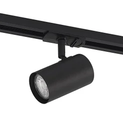 Lindby Arbejdsrum/Kontor|Gang > skinnespot Linaro, GU10, Ø 6 cm, sort, 1-faset