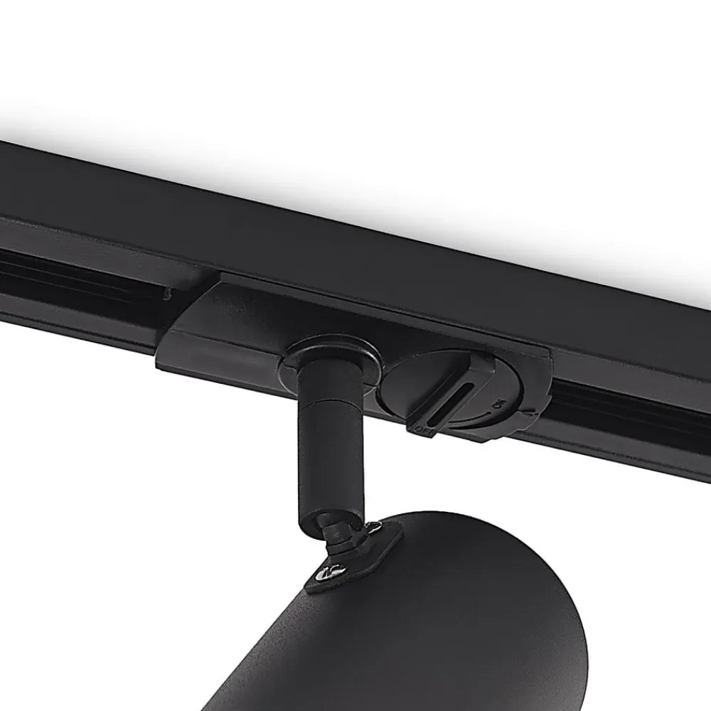 Lindby Arbejdsrum/Kontor|Gang > skinnespot Linaro, GU10, Ø 6 cm, sort, 1-faset
