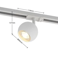 Lindby Skinnesystem > skinnesystem Linaro, GU10, 4 lyskilder, hvid, Ø 9 cm