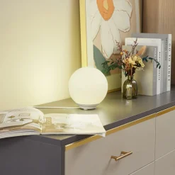 Lindby Bordlamper > Smart LED-bordlampe Cosmia, hvid, glas, Tuya