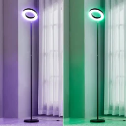 Arbejdsrum/Kontor|Gulvlamper ^ Lindby Smart LED-gulvlampe Cilian, RGBW, CCT, ZigBee, Hue