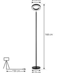 Arbejdsrum/Kontor|Gulvlamper ^ Lindby Smart LED-gulvlampe Cilian, RGBW, CCT, ZigBee, Hue