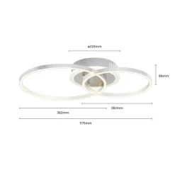 Lindby Gang|Loftlamper > Smart LED-loftlampe Edica, 58 cm, Tuya, CCT