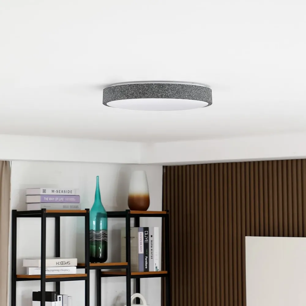 Lindby Loftlamper|Loftlamper > Smart LED-loftlampe Elmor Ø 39 cm grå RGB CCT