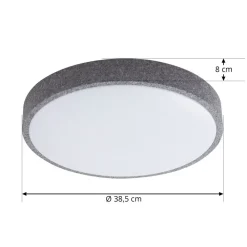 Lindby Loftlamper|Loftlamper > Smart LED-loftlampe Elmor Ø 39 cm grå RGB CCT
