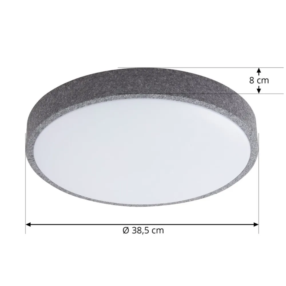 Lindby Loftlamper|Loftlamper > Smart LED-loftlampe Elmor Ø 39 cm grå RGB CCT