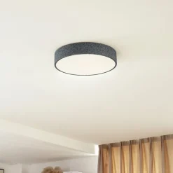 Gang|Loftlamper ^ Lindby Smart LED-loftlampe Elmor Ø 45 cm grå RGB CCT