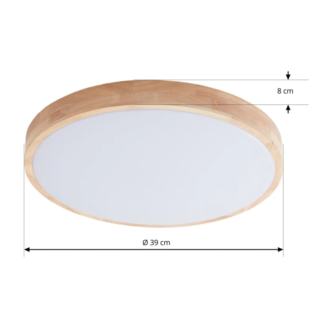 Gang|Loftlamper ^ Lindby Smart LED-loftlampe Innes træ Ø39cm RGB CCT Tuya