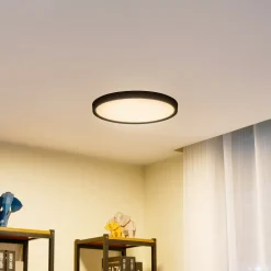 Loftlamper|Loftlamper ^ Lindby Smart LED loftlampe Pravin, Ø 40 cm, CCT, sort
