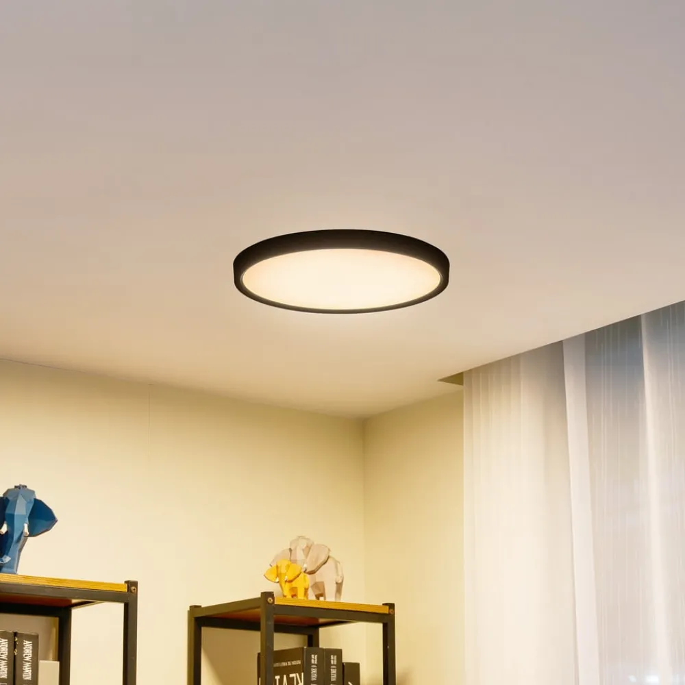 Loftlamper|Loftlamper ^ Lindby Smart LED loftlampe Pravin, Ø 40 cm, CCT, sort