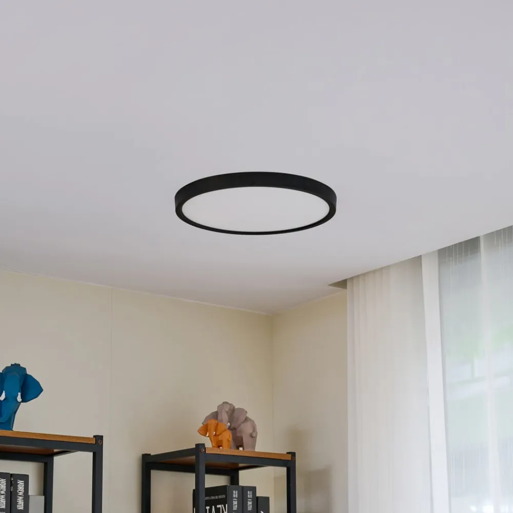 Loftlamper|Loftlamper ^ Lindby Smart LED loftlampe Pravin, Ø 40 cm, CCT, sort