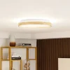Lindby Loftlamper > Smart LED-loftslampe Mirren træ Ø49,5 cm CCT Tuya