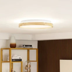 Lindby Loftlamper > Smart LED-loftslampe Mirren træ Ø49,5 cm CCT Tuya