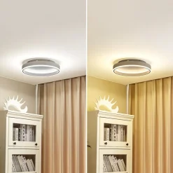 Gang|Loftlamper ^ Lindby Smart LED-loftslampe Yasmen, hvid, metal, CCT, Tuya